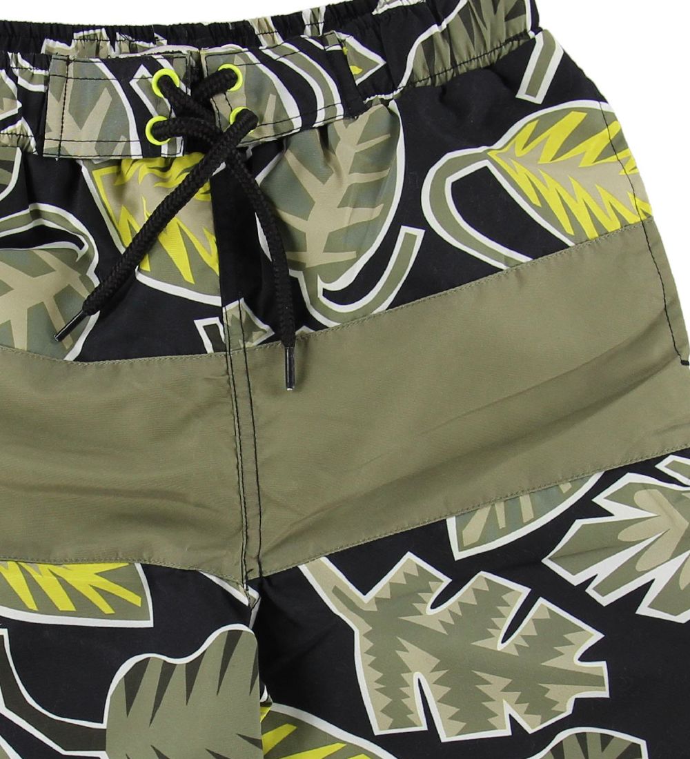 Stella McCartney Kids Badeshorts - Armygrøn m. Blade