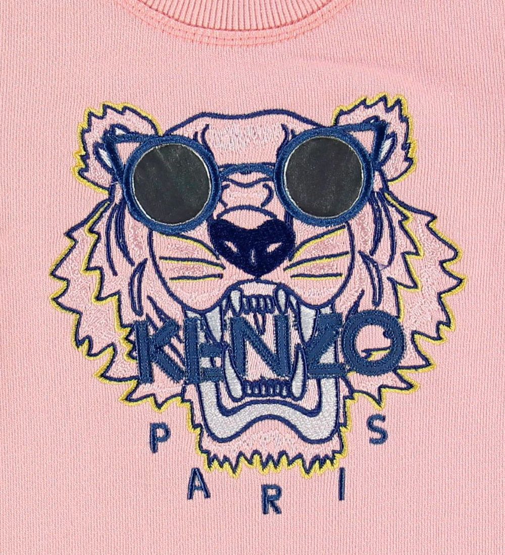 Kenzo Sweat T-shirt - Lys Rosa m. Tiger