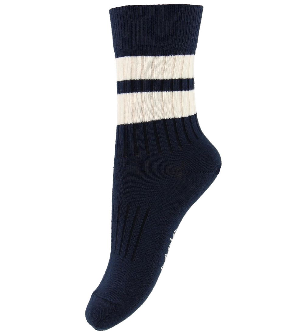 Molo Strømper - 2-pak - Norman - Hvid/Navy