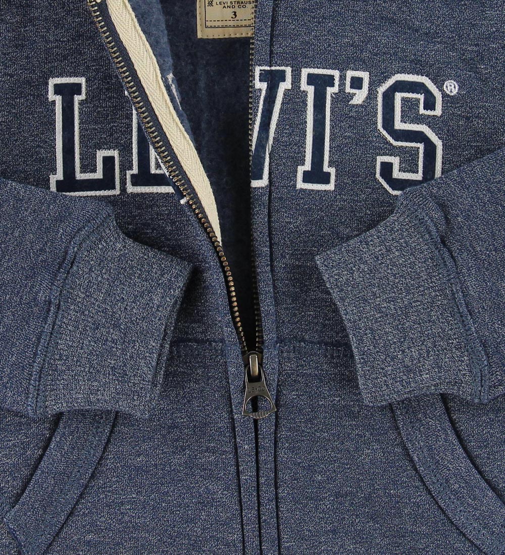 Levis Cardigan - Blåmeleret m. Logo