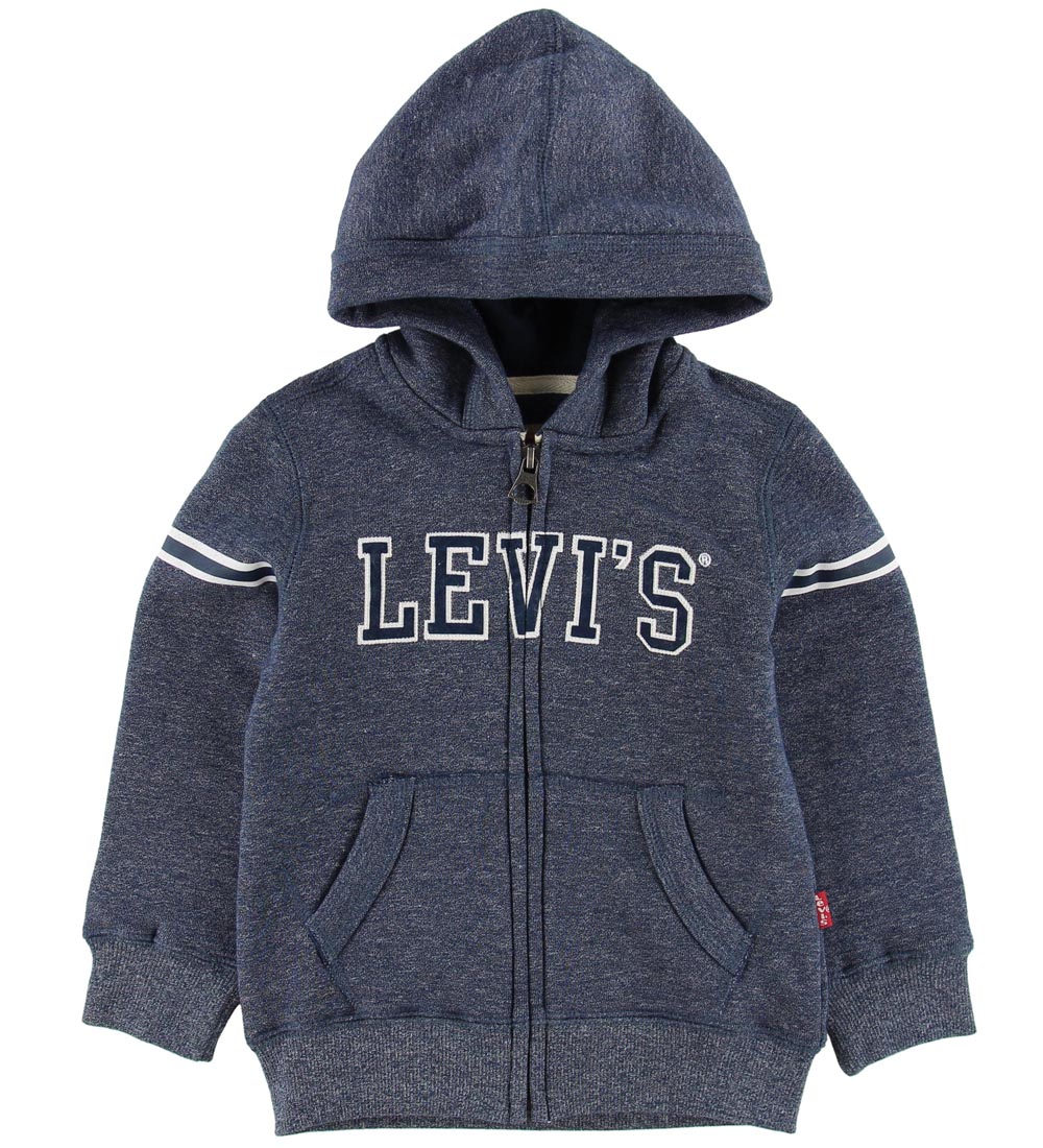 Levis Cardigan - Blåmeleret m. Logo
