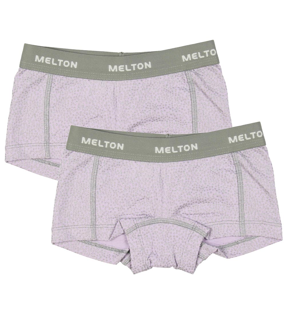 Melton Hipsters - 2-pak - Lavendel m. Glimmerprikker