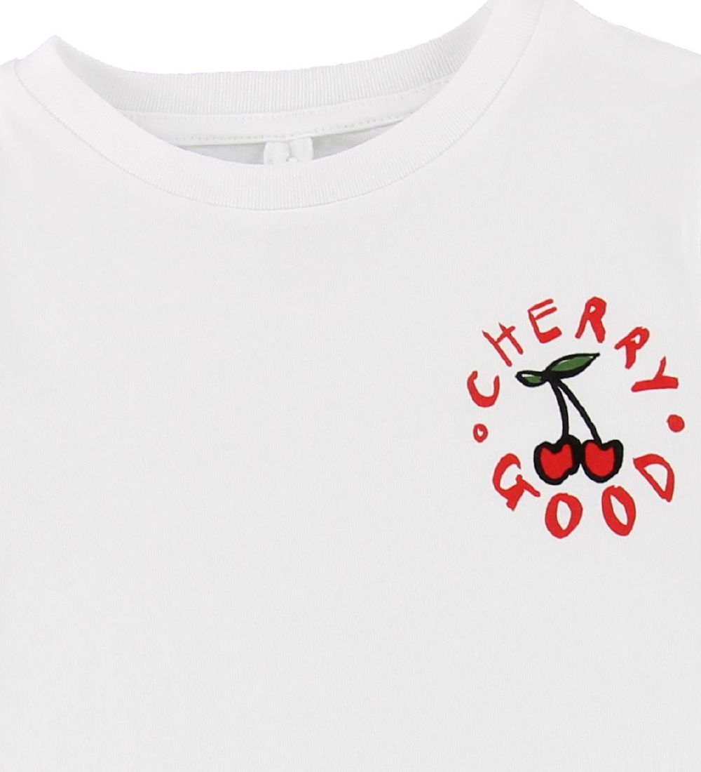 Stella McCartney Kids T-shirt - Hvid m. Kirsebr