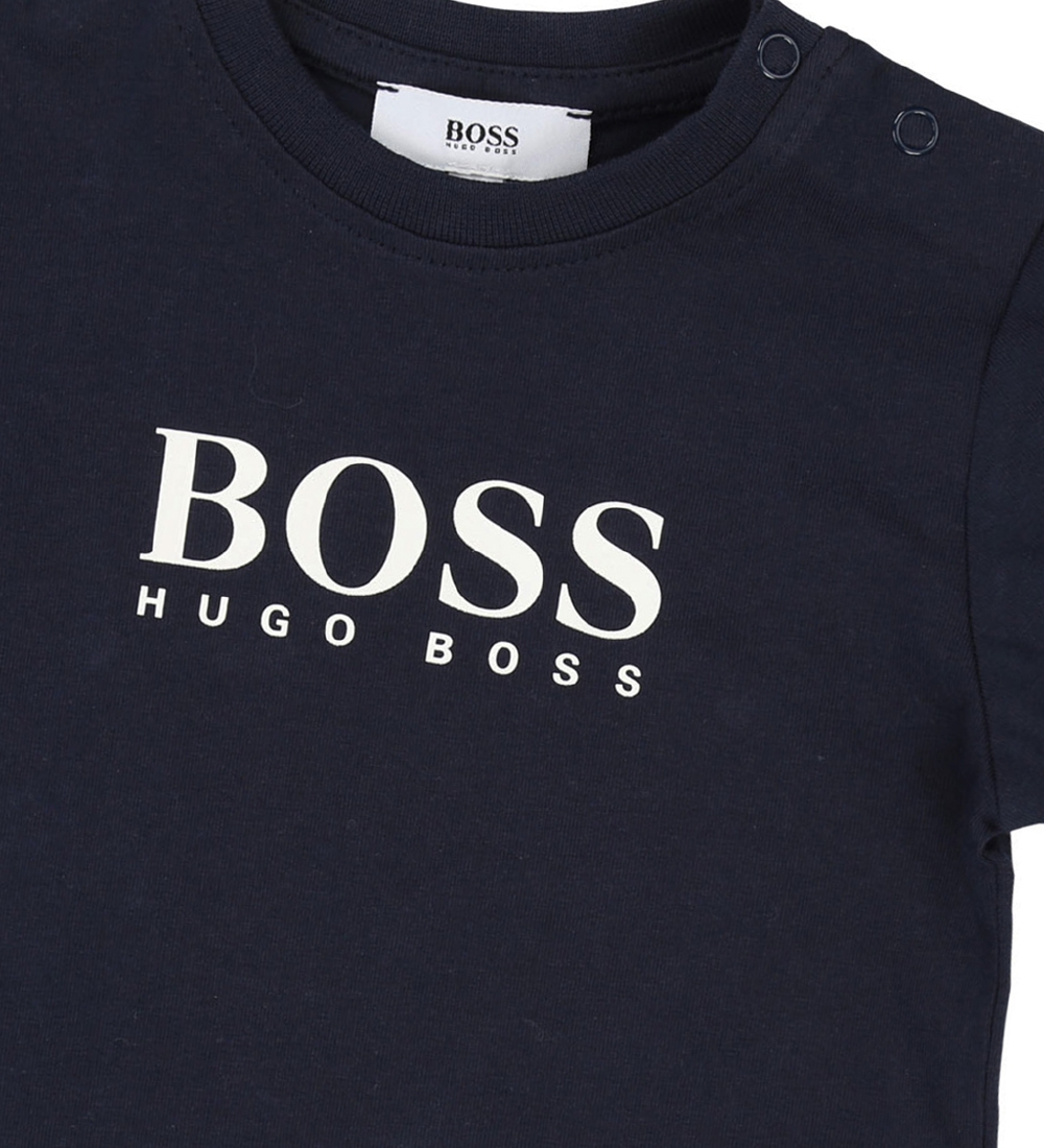 BOSS T-shirt - Navy m. Logo