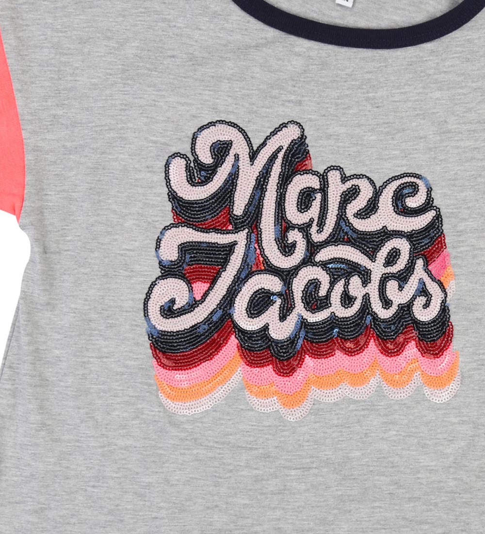 Little Marc Jacobs T-shirt - Grmeleret m. Pailletter