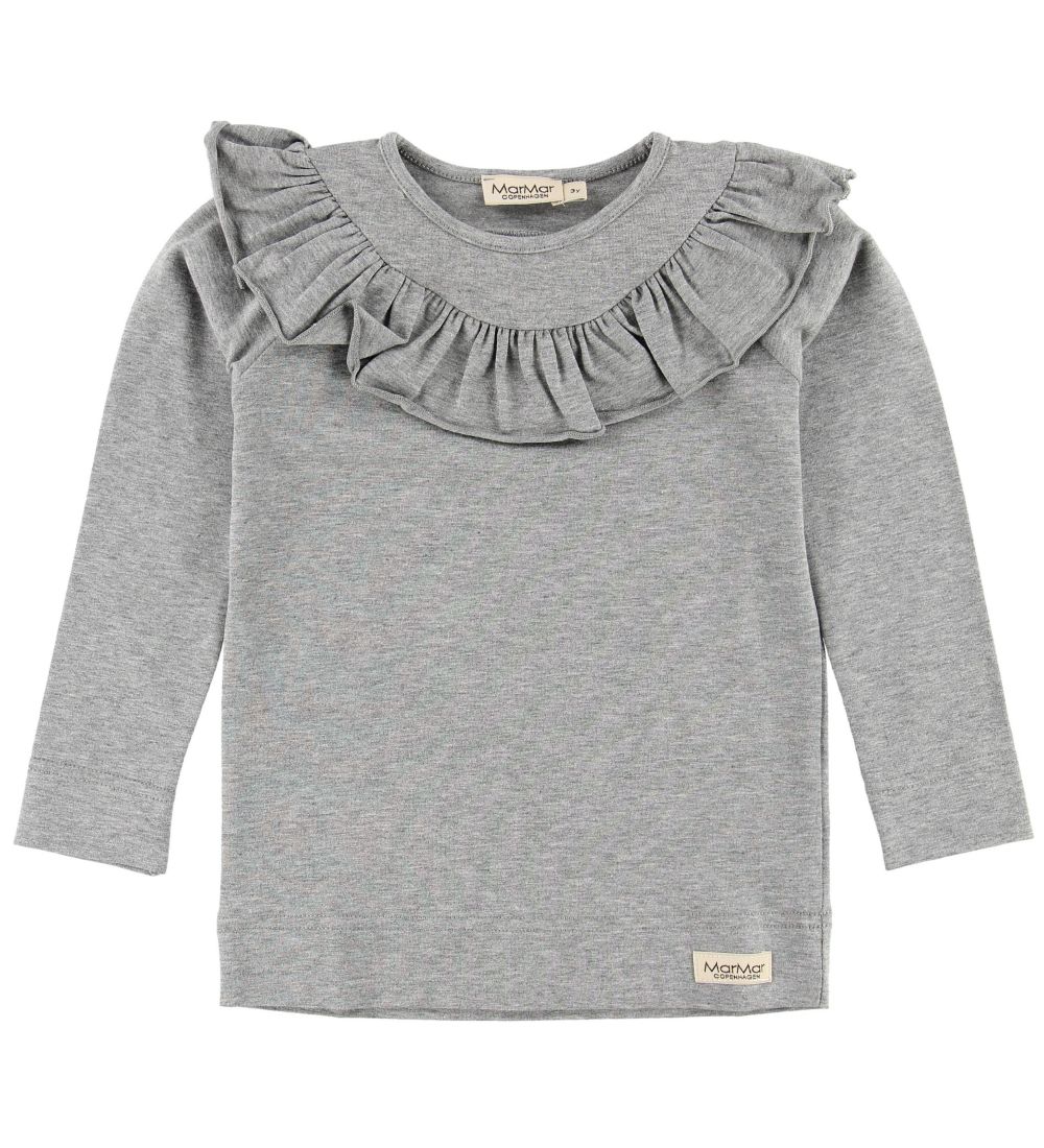 MarMar Bluse - Tessie - Jersey - Gråmeleret