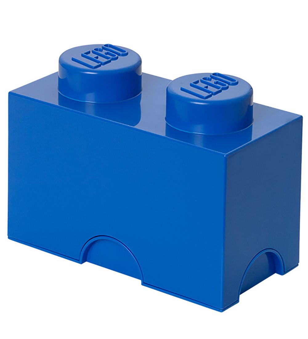LEGO Storage Opbevaringskasse - 2 Knopper - 25x13x18 - Bl