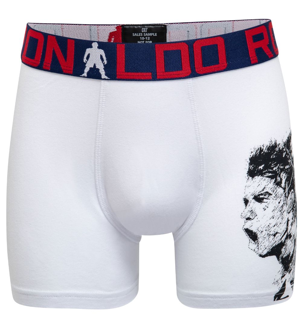 Ronaldo Boxershorts - 2-pak - Hvid/Bl m. Print
