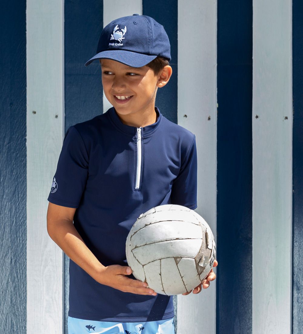 Petit Crabe Badebluse k/æ - Max - UV50+ - Navy