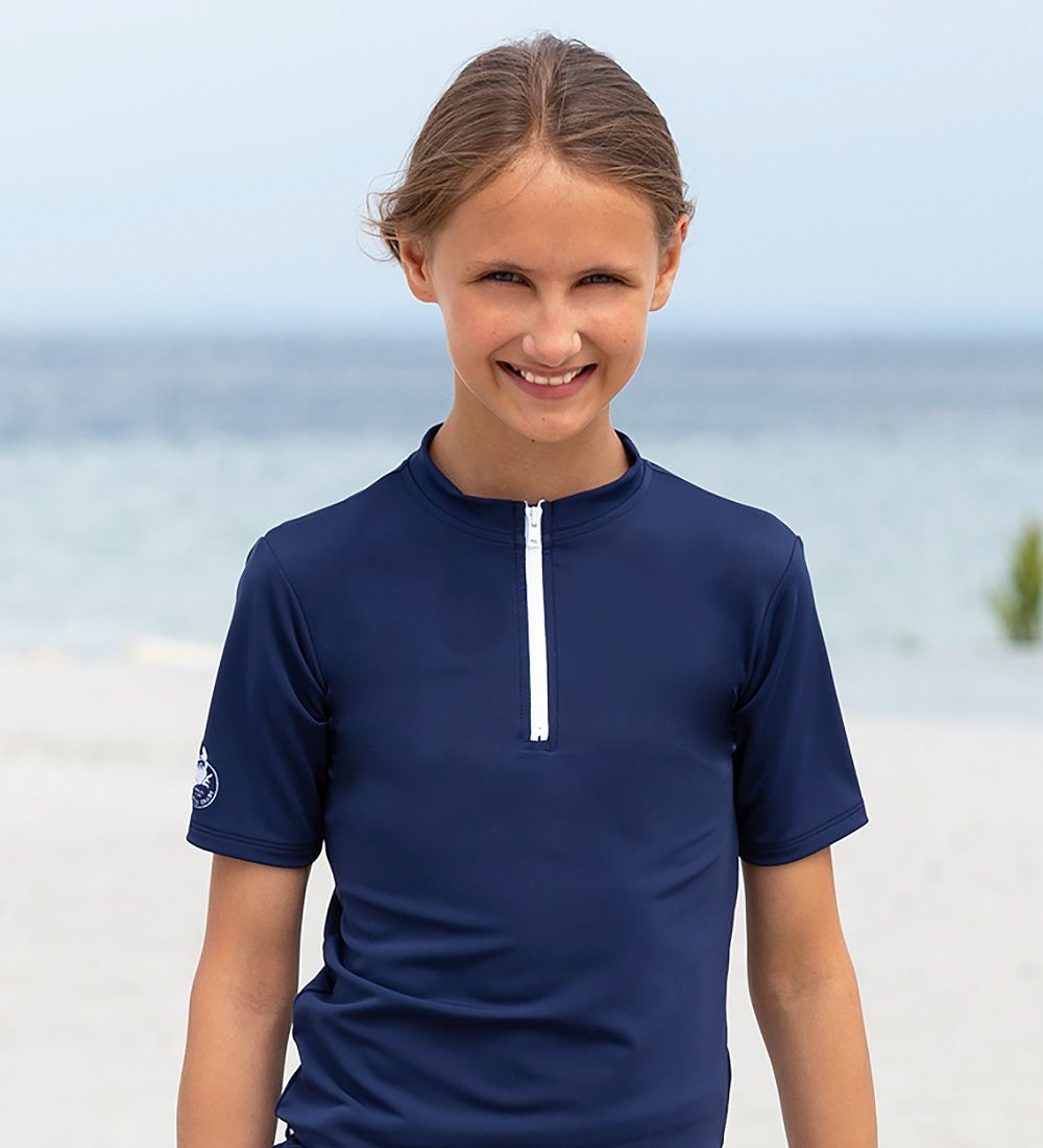 Petit Crabe Badebluse k/æ - Max - UV50+ - Navy