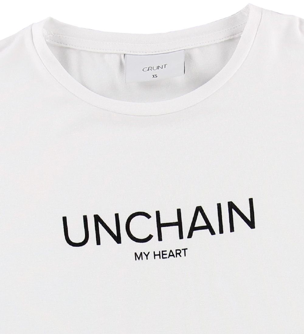 Grunt T-shirt - Eva - Hvid m. Tekst