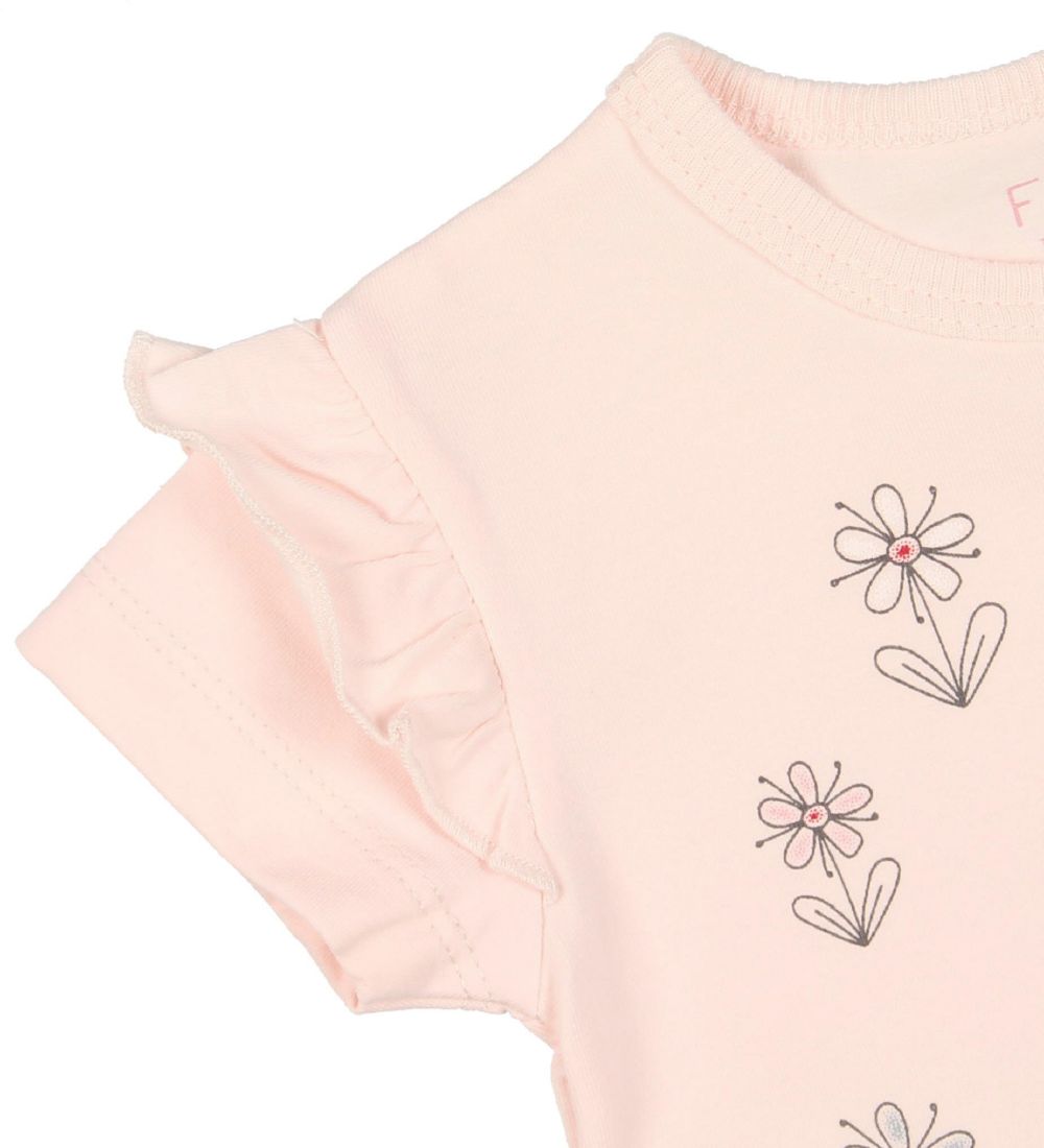 Fixoni T-shirt - Soft Rose m. Blomster