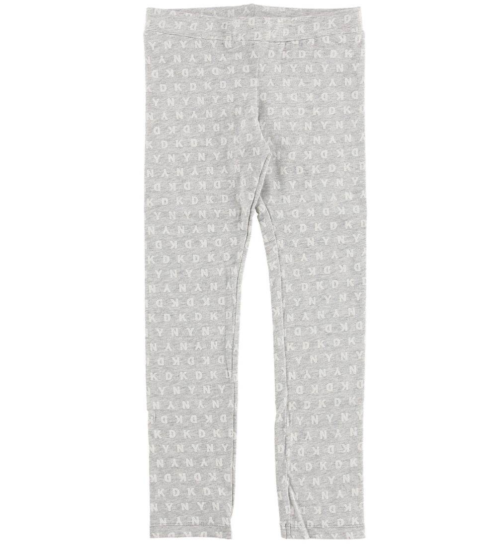 DKNY Leggings - Gråmeleret m. Print