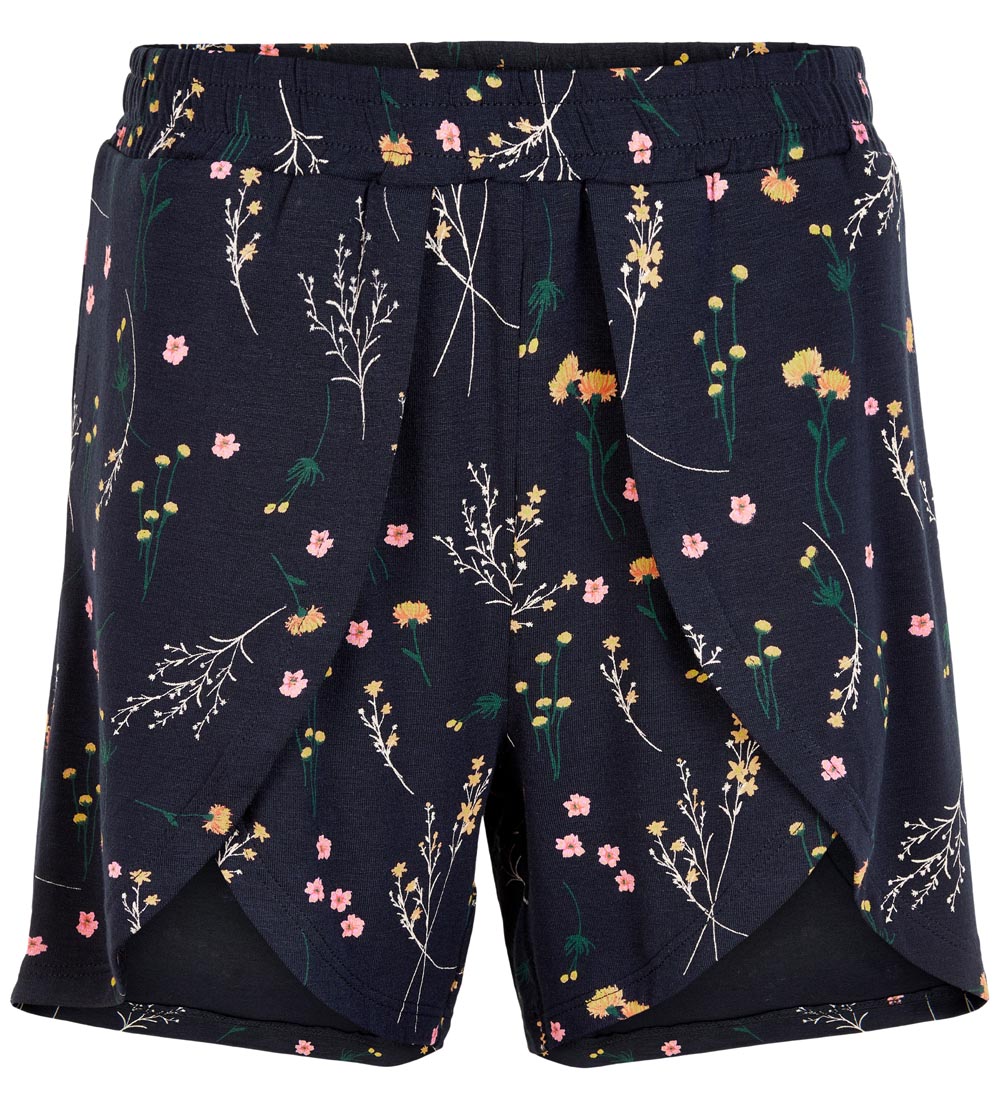 The New Shorts - Lolly - Navy m. Blomster