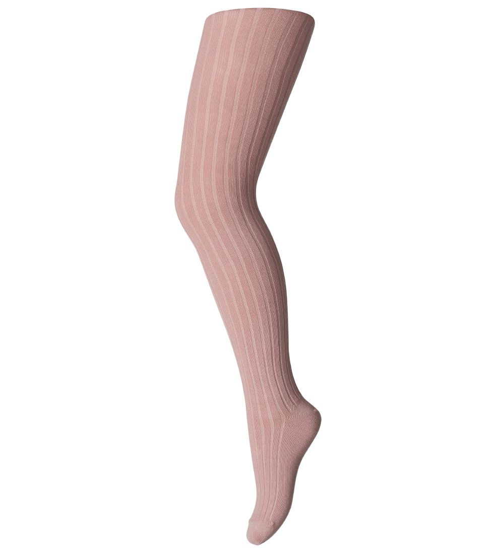 Mp Strømpebukser - Rib - Gammelrosa
