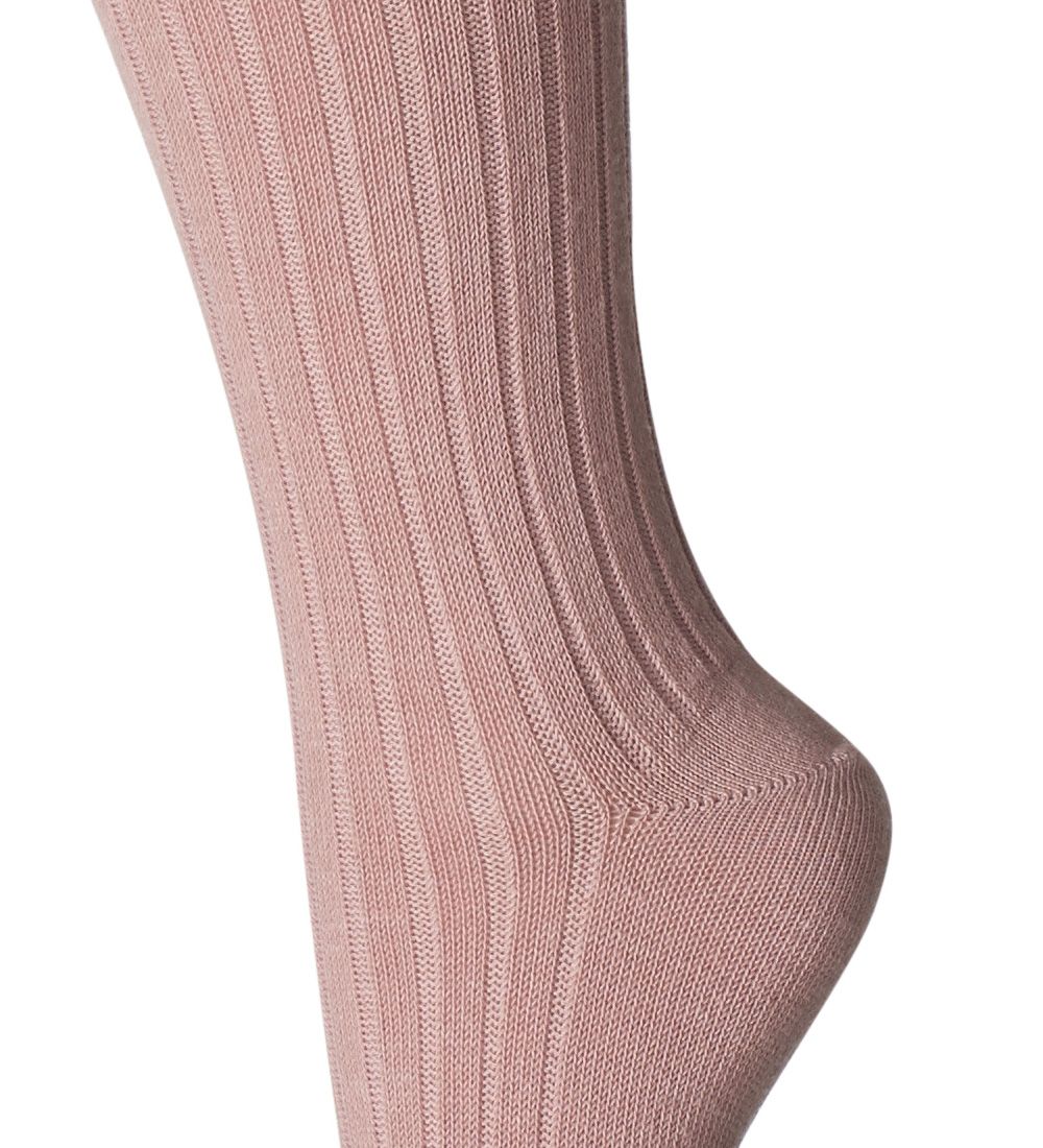 Mp Strømpebukser - Rib - Gammelrosa