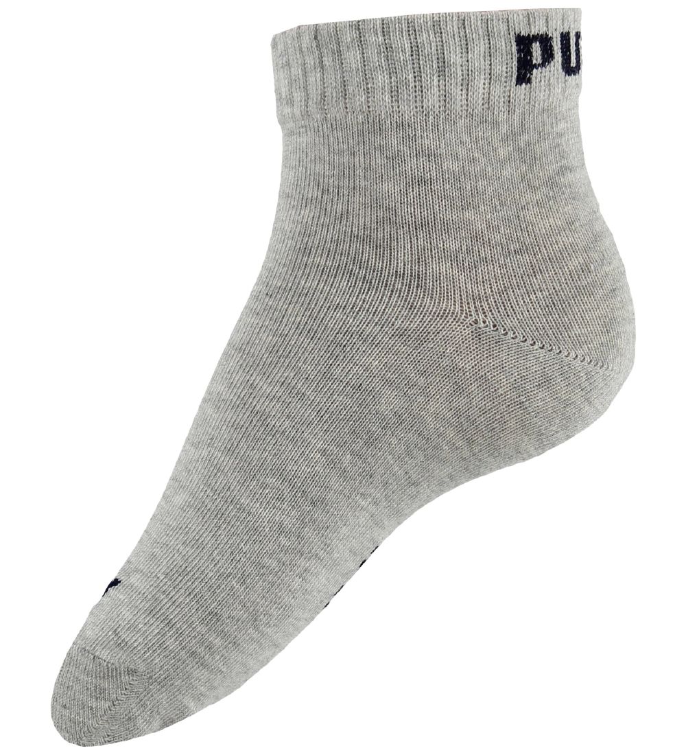 Puma Ankelstrømper - 3-pak - Quarter Plain - Blå/Gråmeleret/Navy