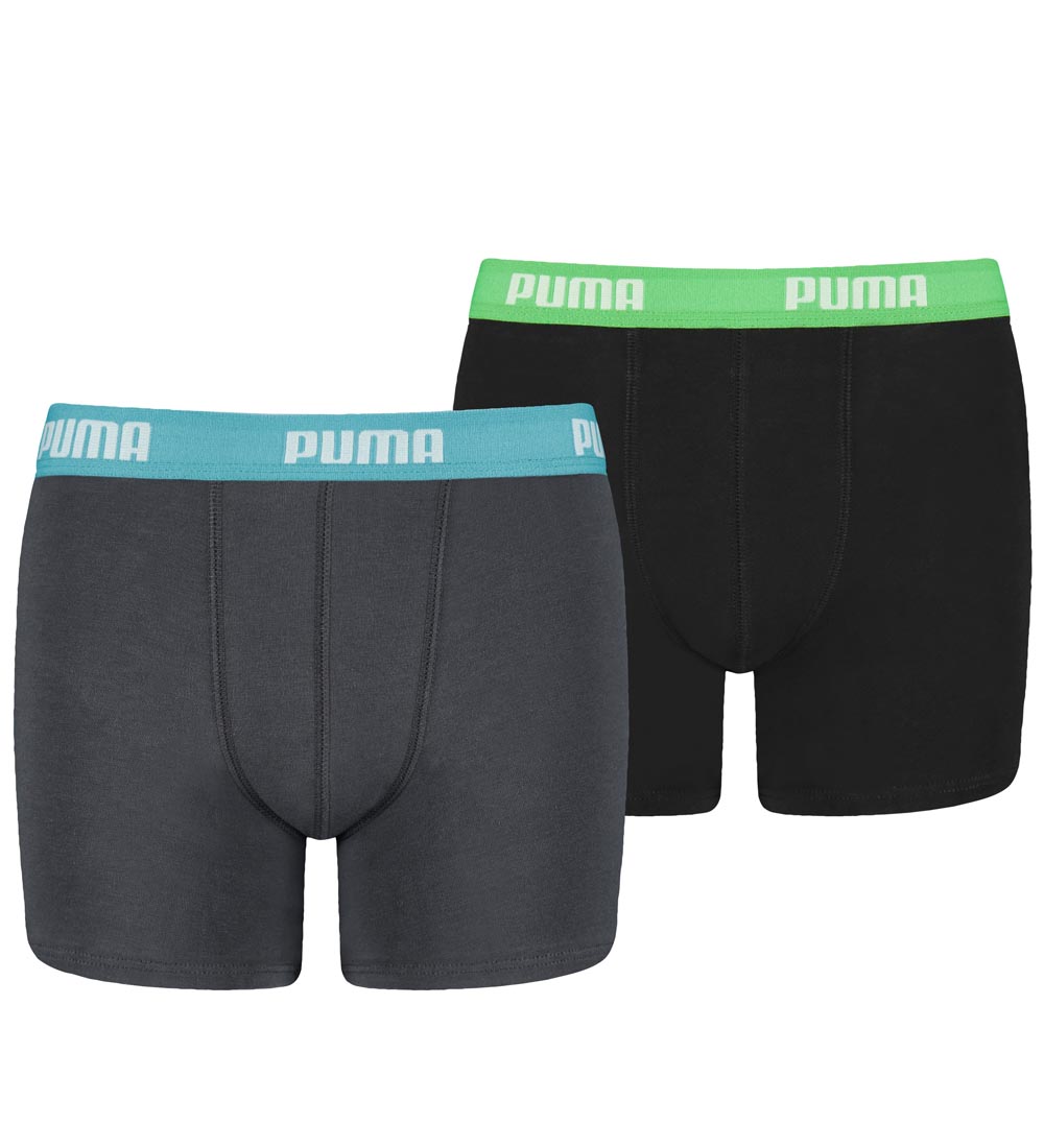 Puma Boxershorts - 2-pak - Basic - Sort/Mrkegr