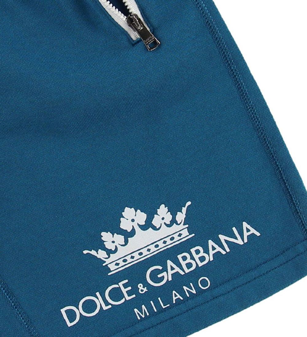 Dolce & Gabbana Shorts - Sweat - Petroleum m. Logo