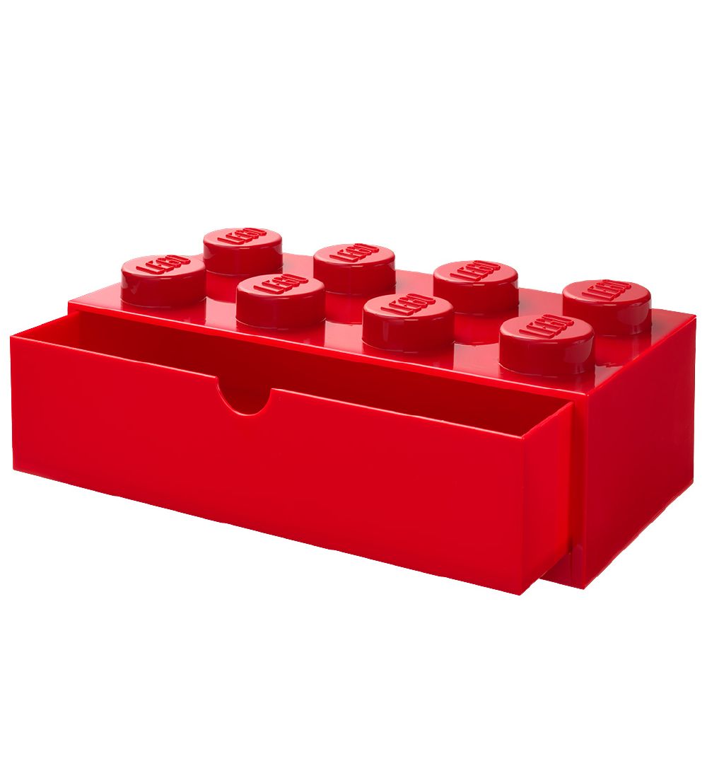 LEGO® Storage Opbevaringsskuffe - 8 Knopper - 31x15x9 - Rød