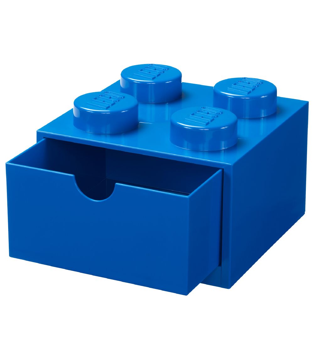 LEGO® Storage Opbevaringsskuffe - 4 Knopper - 15x15x9 - Blå
