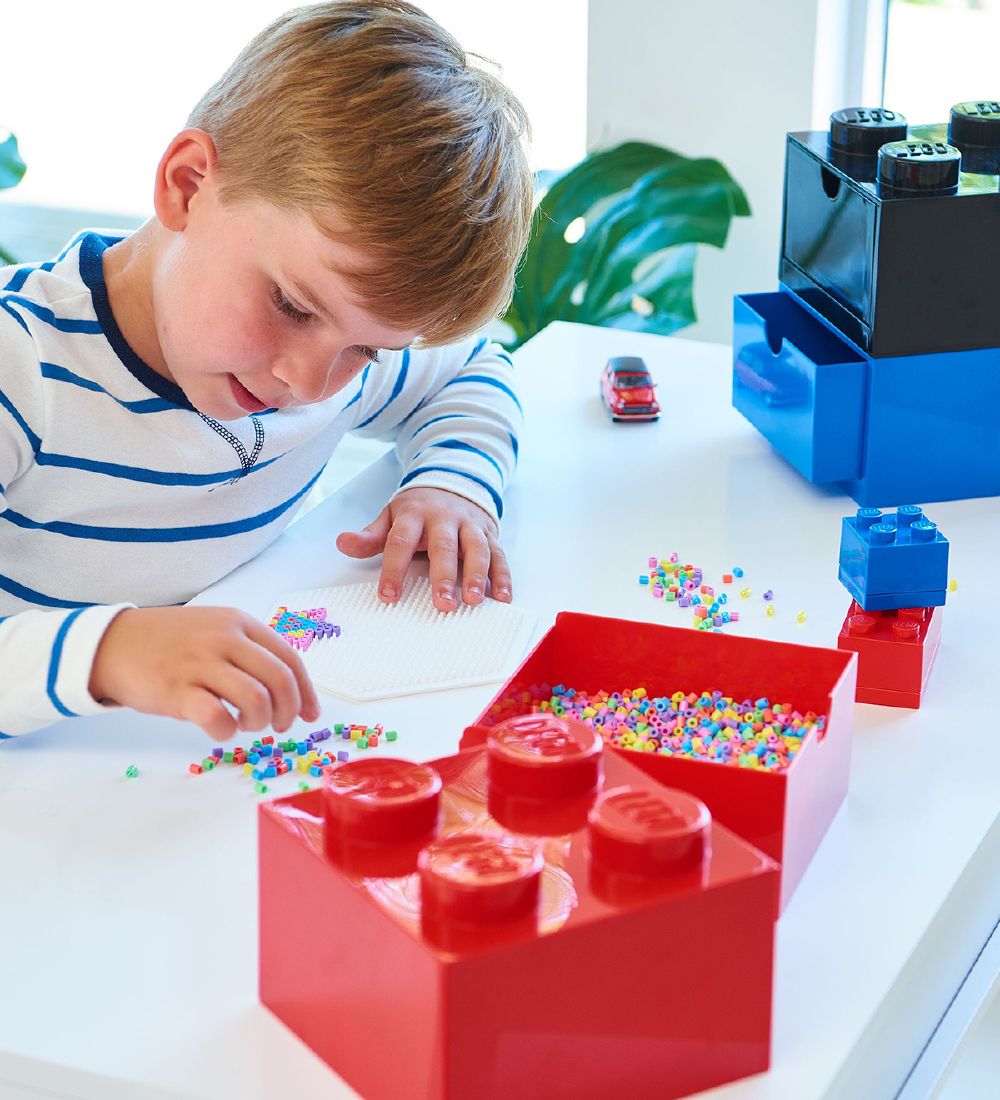 LEGO® Storage Opbevaringsskuffe - 4 Knopper - 15x15x9 - Blå