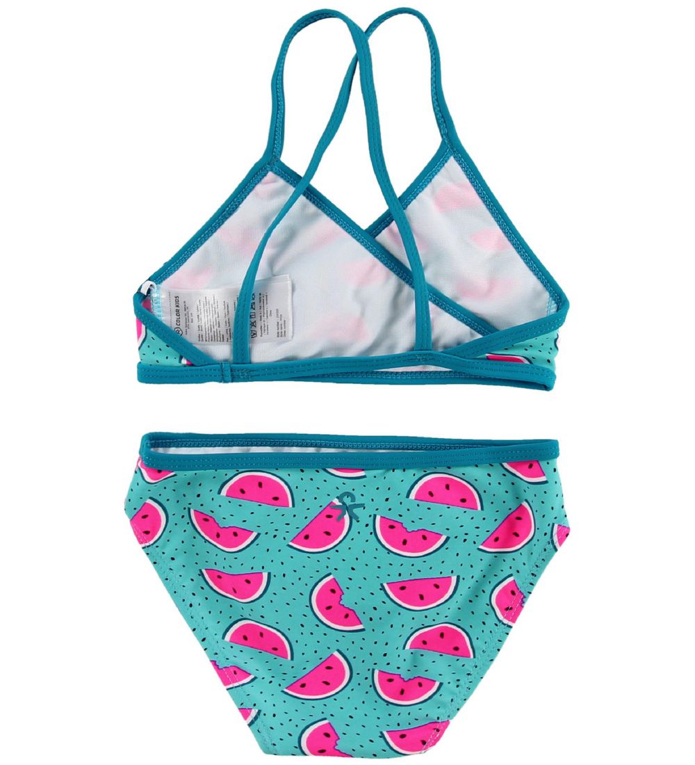 Color Kids Bikini - Nilje - Turkis m. Vandmeloner