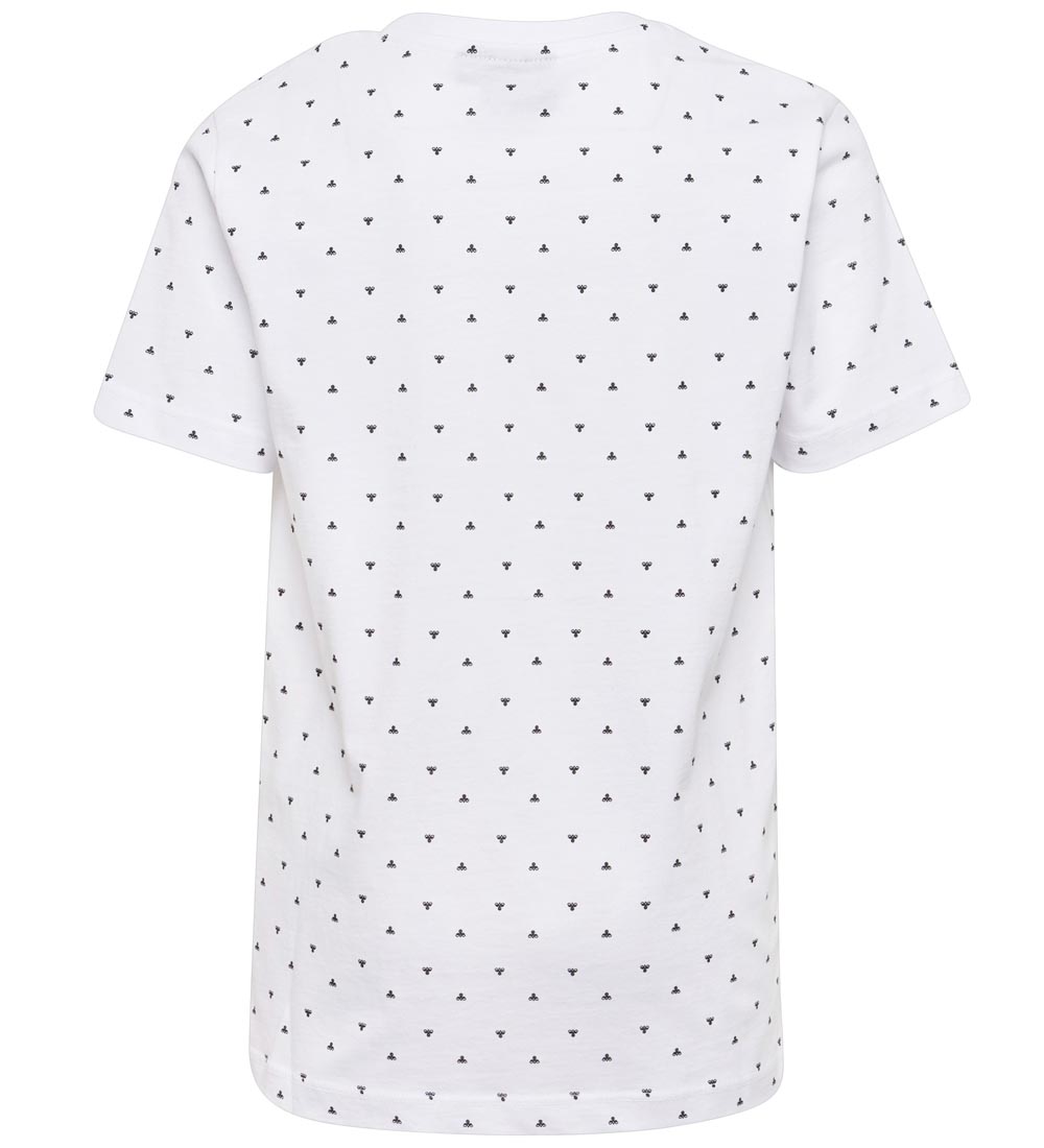 Hummel T-shirt - HMLKoons - Hvid m. Logoer/Print