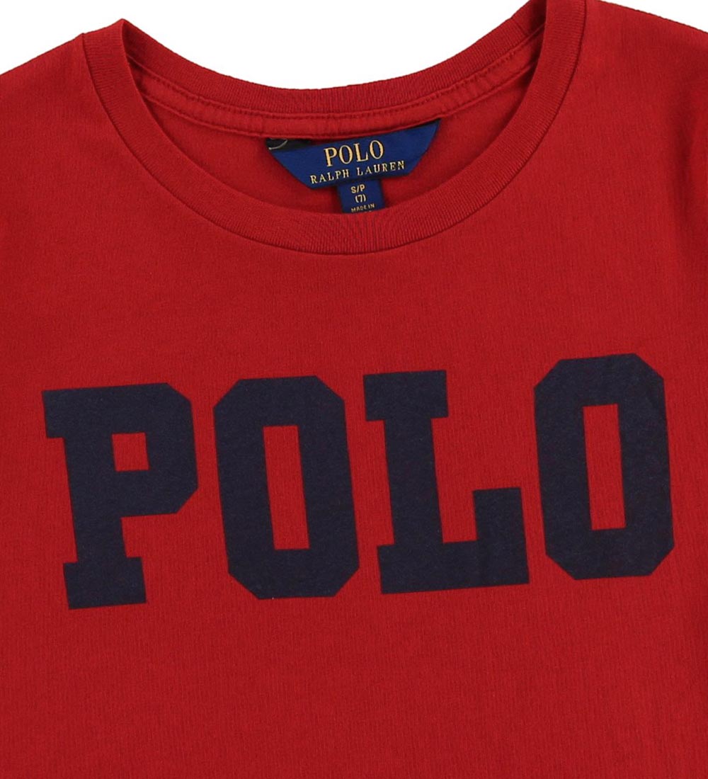 Polo Ralph Lauren T-shirt - Rd m. Tekst