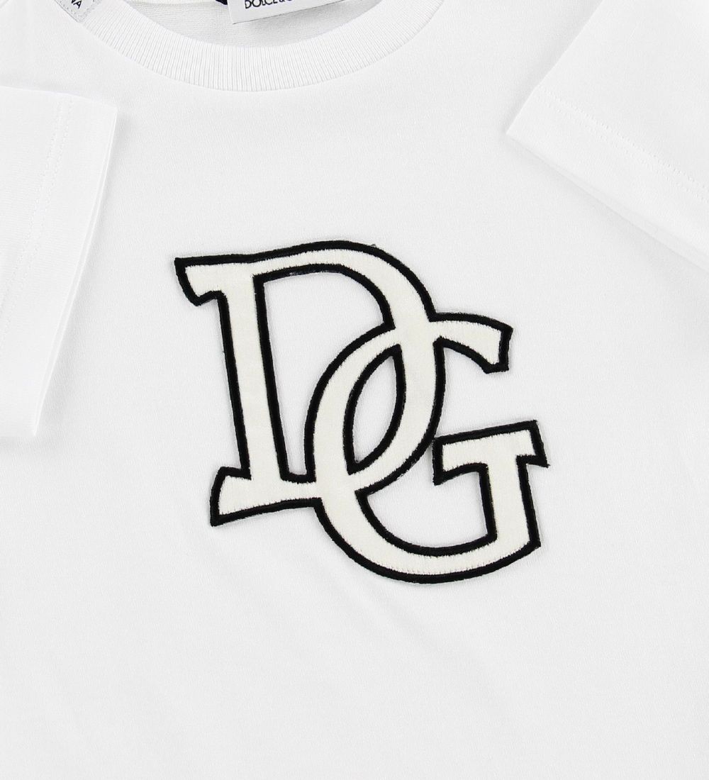 Dolce & Gabbana T-Shirt - Hawaii - Hvid m. DG