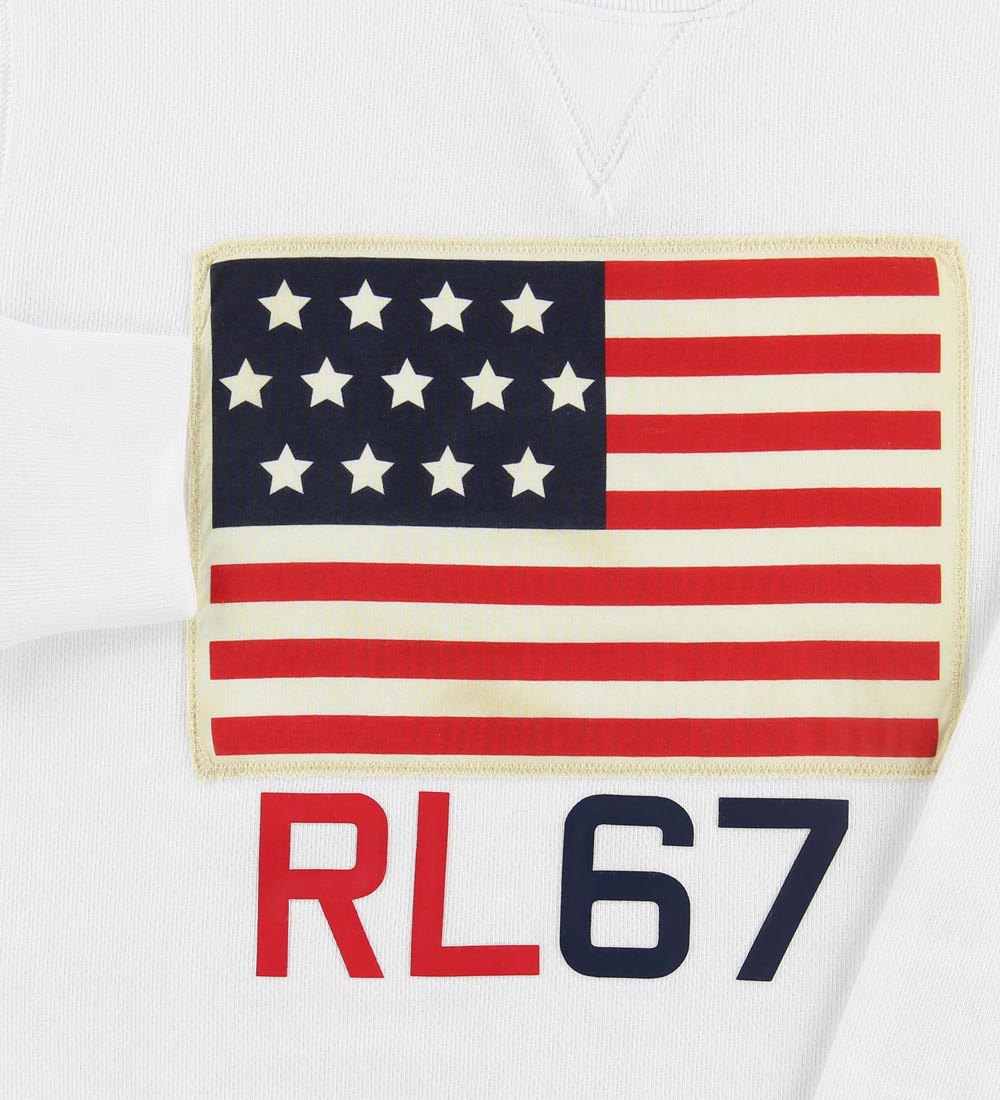 Polo Ralph Lauren Sweatshirt - Hvid m. Flag