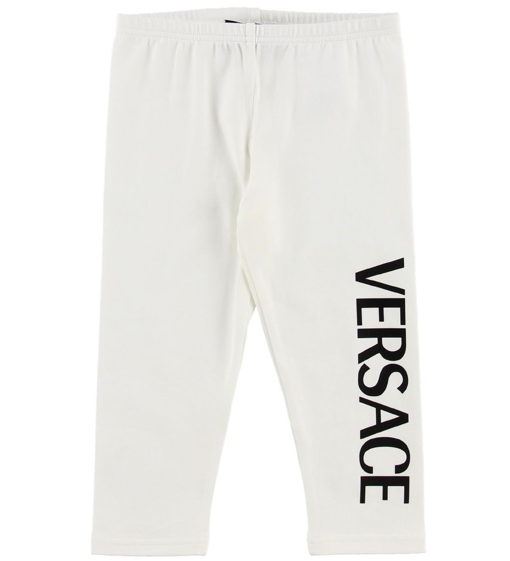 Versace Leggings - Hvid m. Tekst