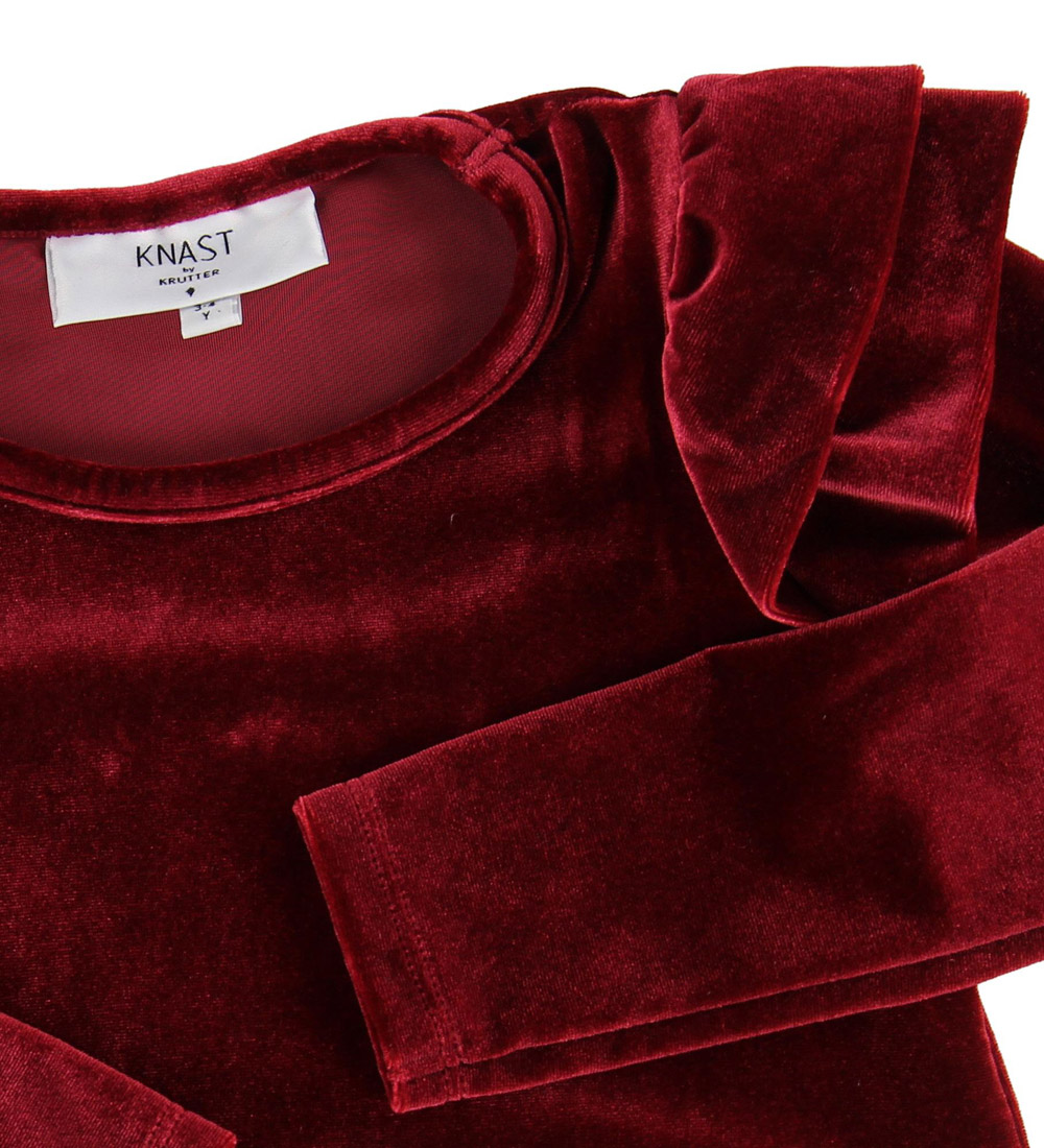 Knast by Krutter Bluse - Wingsleeve - Mørkerød