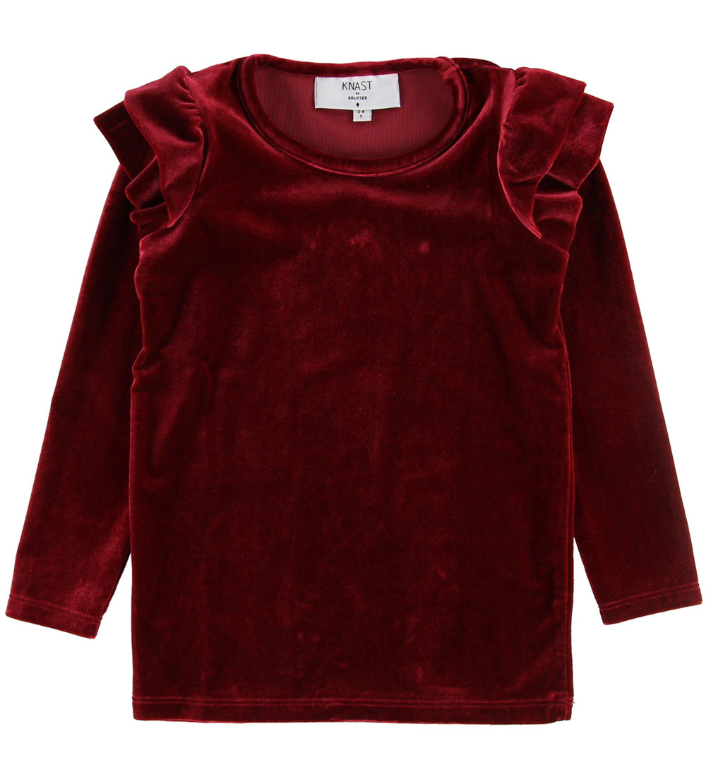 Knast by Krutter Bluse - Wingsleeve - Mørkerød