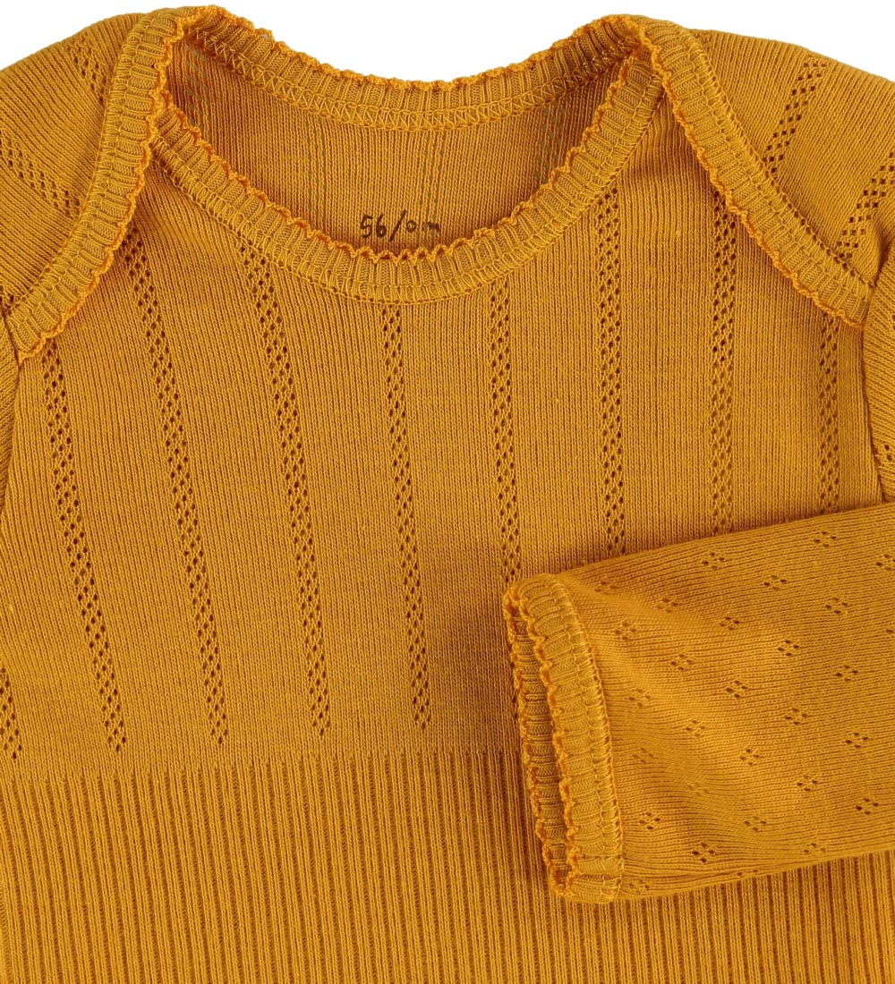Noa Noa miniature Body l/æ - Doria - Golden Yellow m. Hulmønster