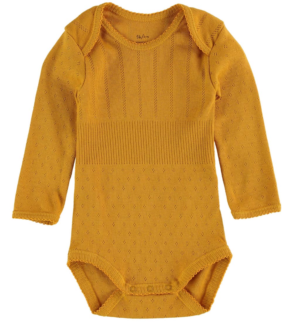 Noa Noa miniature Body l/æ - Doria - Golden Yellow m. Hulmønster