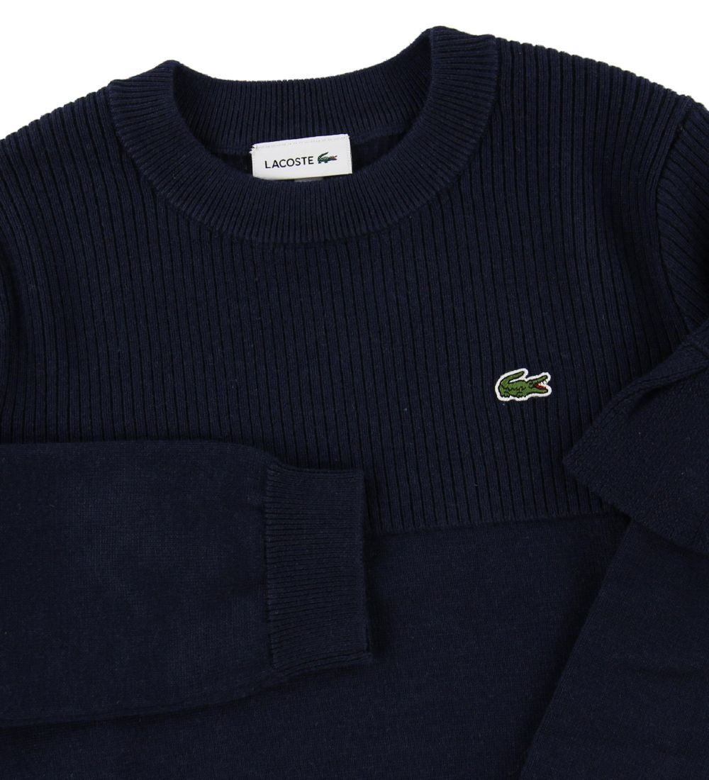 Lacoste Bluse - Uld/Bomuld - Navy