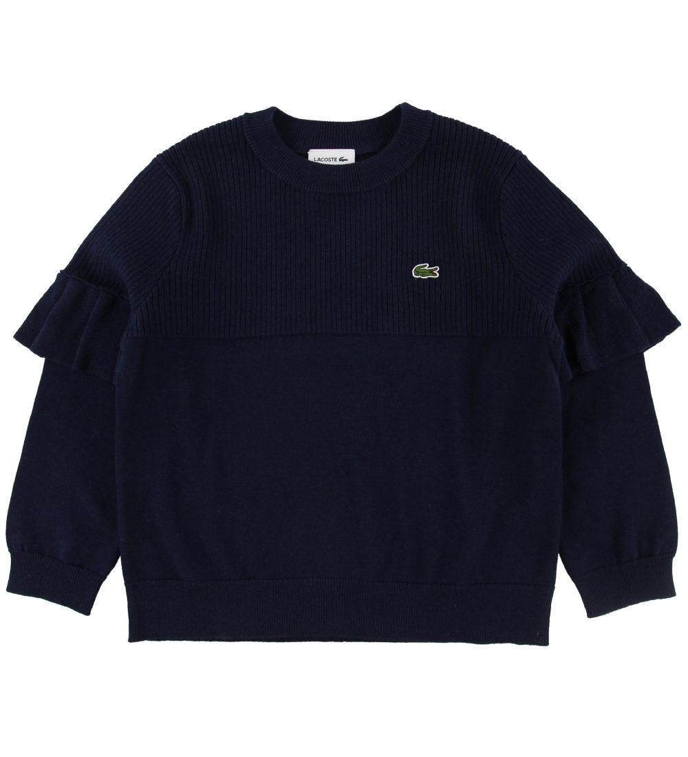 Lacoste Bluse - Uld/Bomuld - Navy