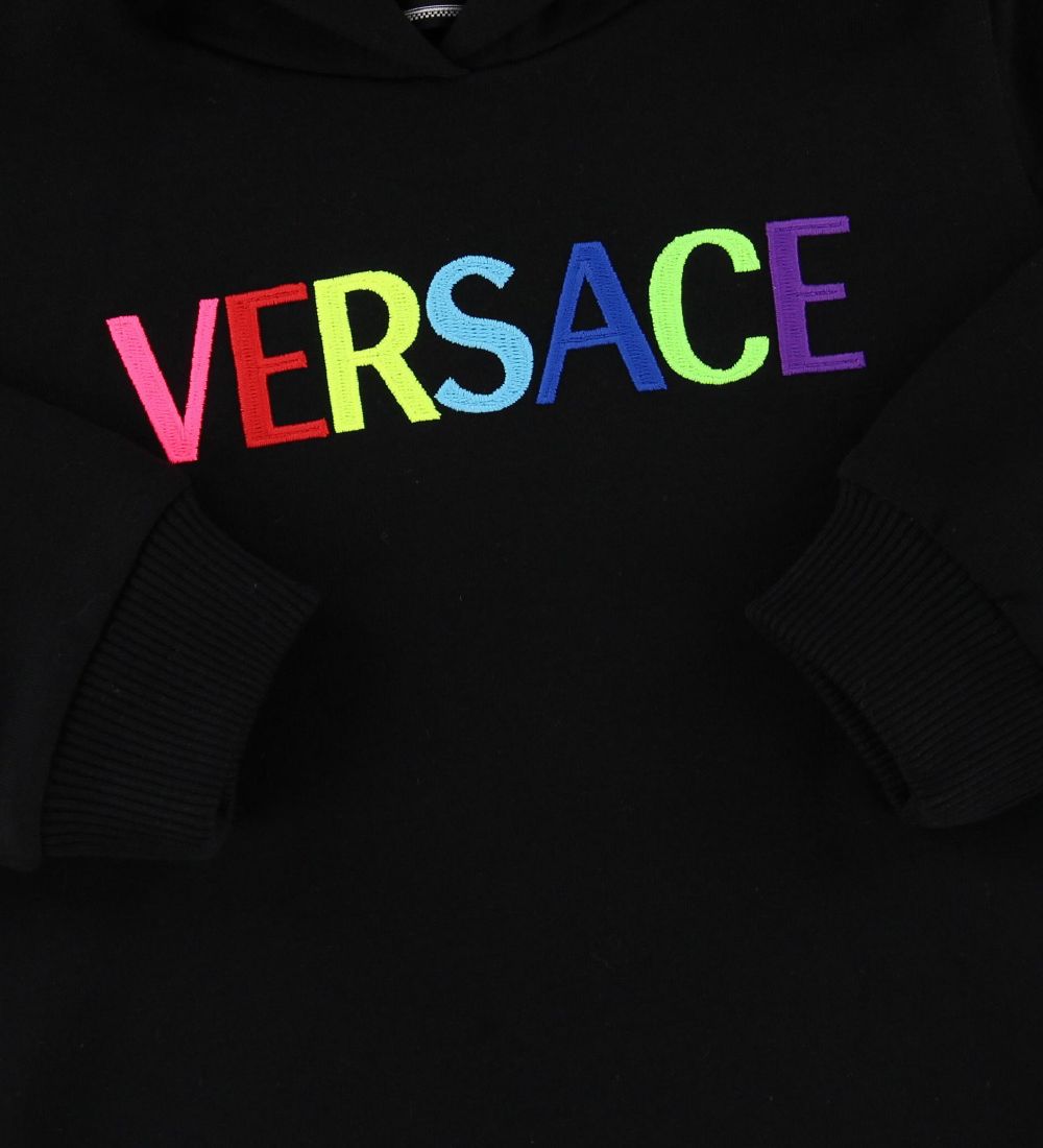Versace Sweatkjole m. Hætte - Sort m. Tekst