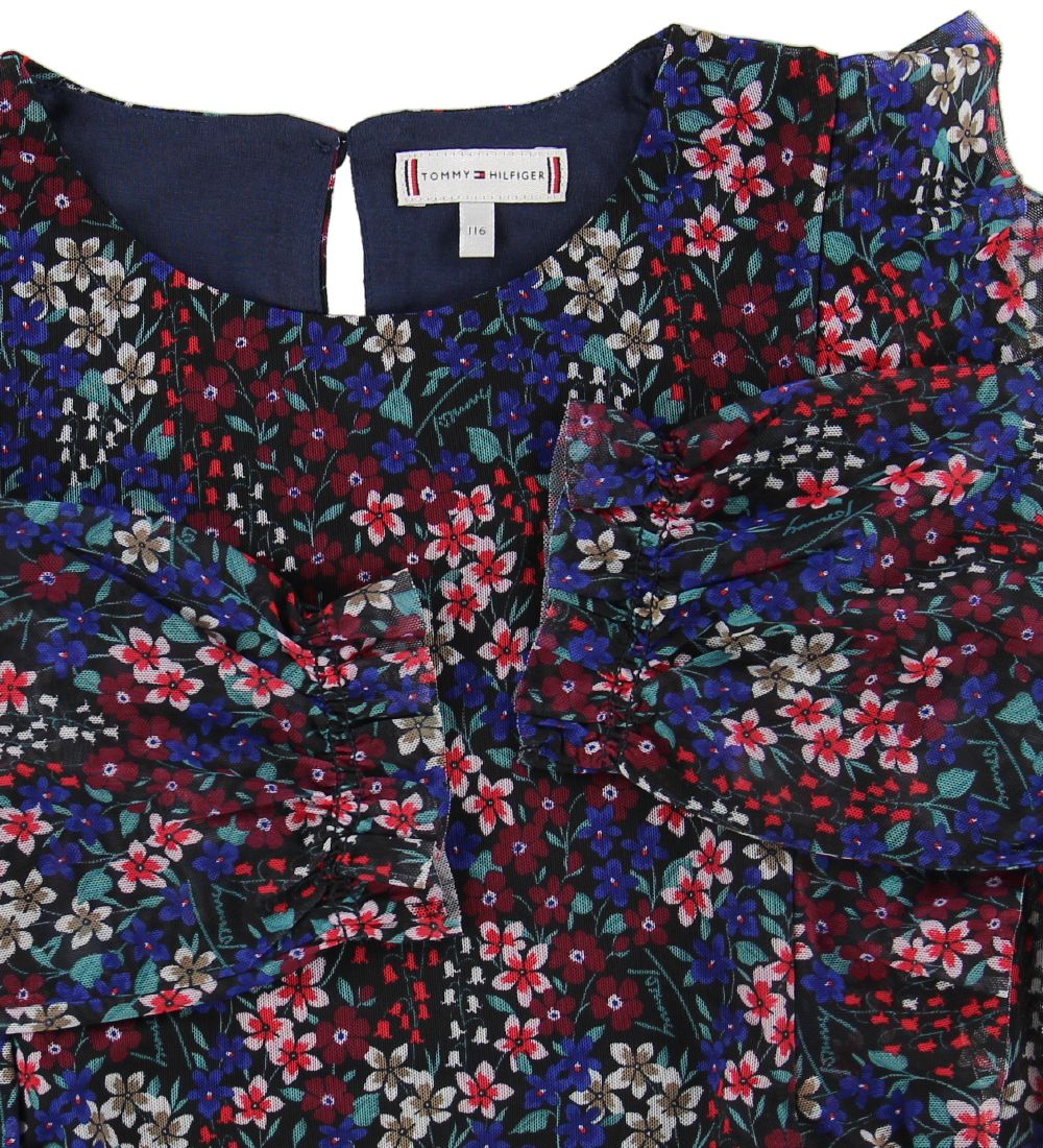 Tommy Hilfiger Bluse - Navy m. Blomster
