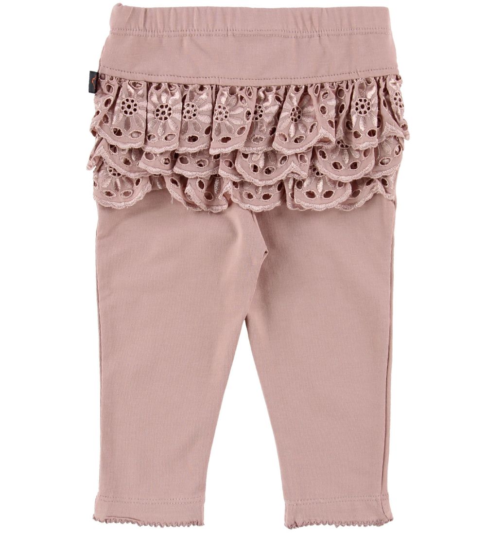 Little Wonders Leggings - Ella - Dusty Rose m. Blonde