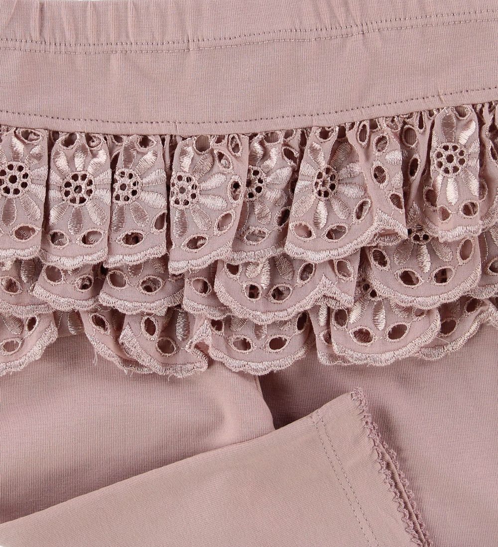Little Wonders Leggings - Ella - Dusty Rose m. Blonde