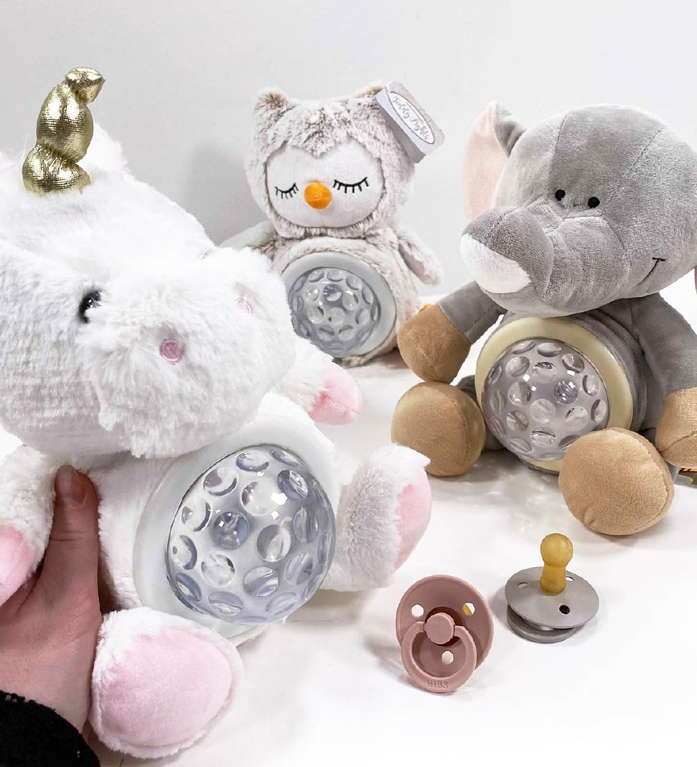 Teddykompaniet Bamse Natlampe - Teddy Lights - 22 cm - Enhjørnin