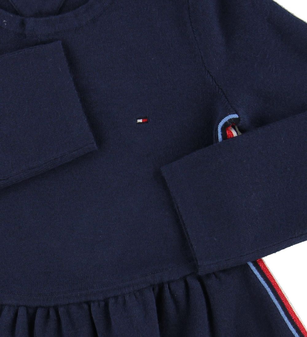 Tommy Hilfiger Kjole - Global Stripe - Navy