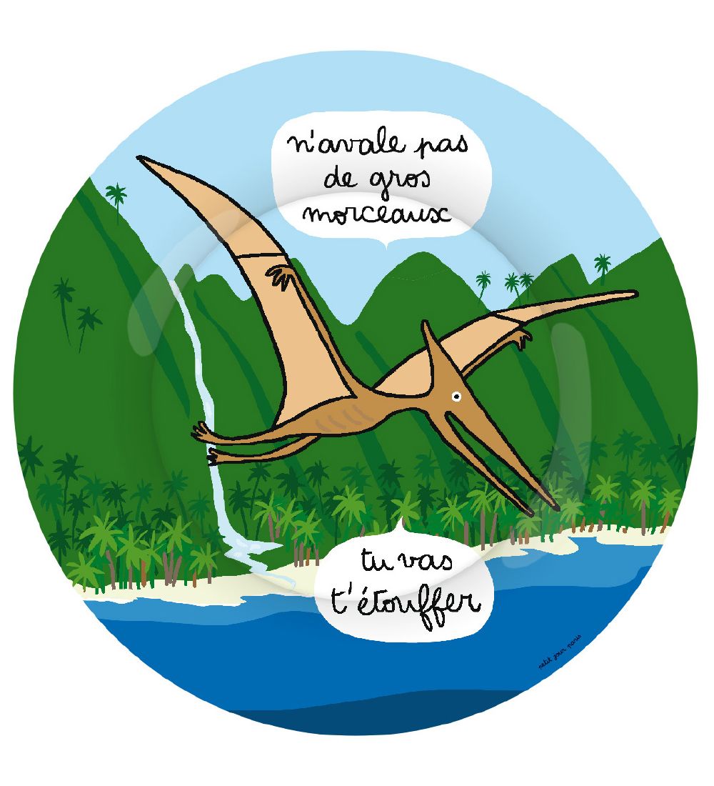 Petit Jour Paris Tallerken - Melamin - Dinosaurus