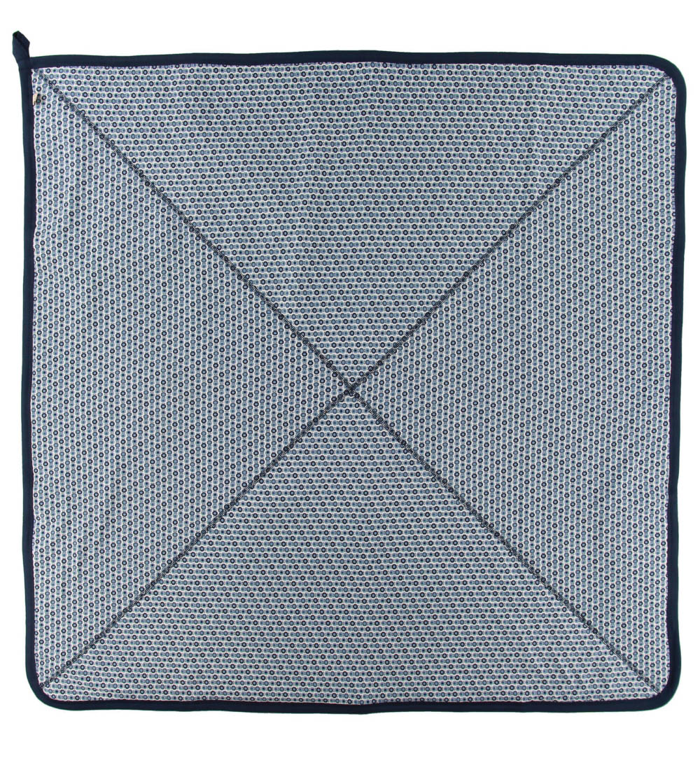 Katvig Tæppe - 100x100 - Navy m. Æbler