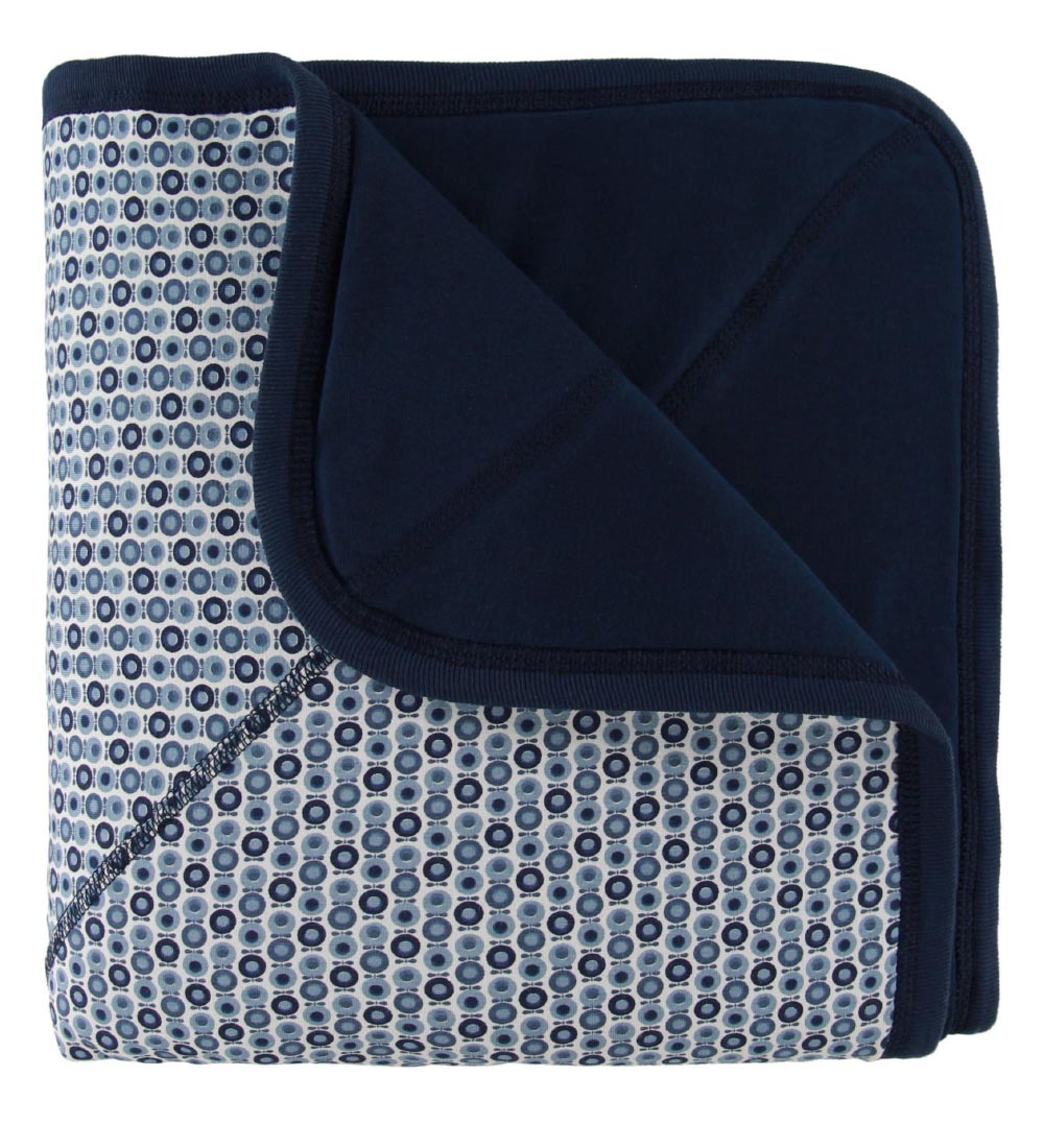 Katvig Tæppe - 100x100 - Navy m. Æbler