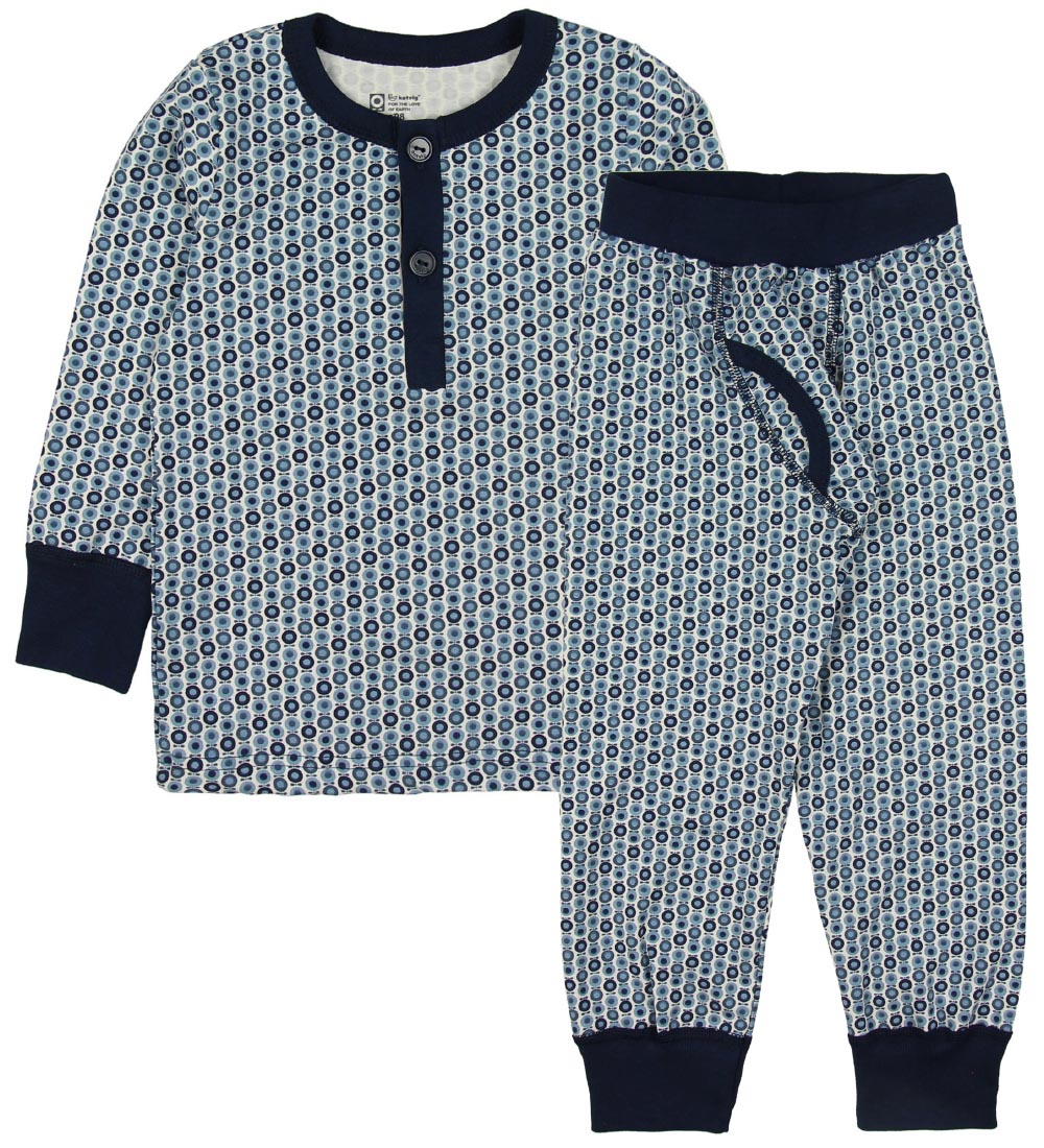 Katvig Nattøj - Navy/Blå m. Æbler