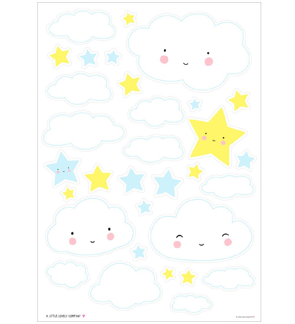 A Little Lovely Company Wallstickers - 35x50 cm - Cloud