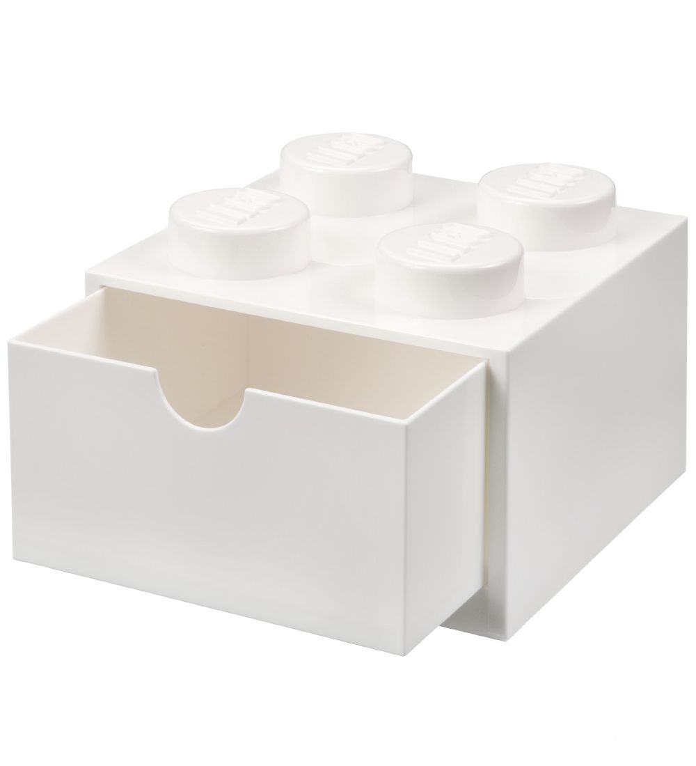 LEGO® Storage Opbevaringsskuffe - 4 Knopper - 15x15x9 - Hvid